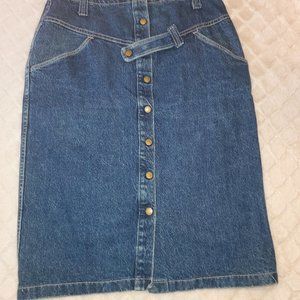 Vintage Denim Jean Skirt Made USA